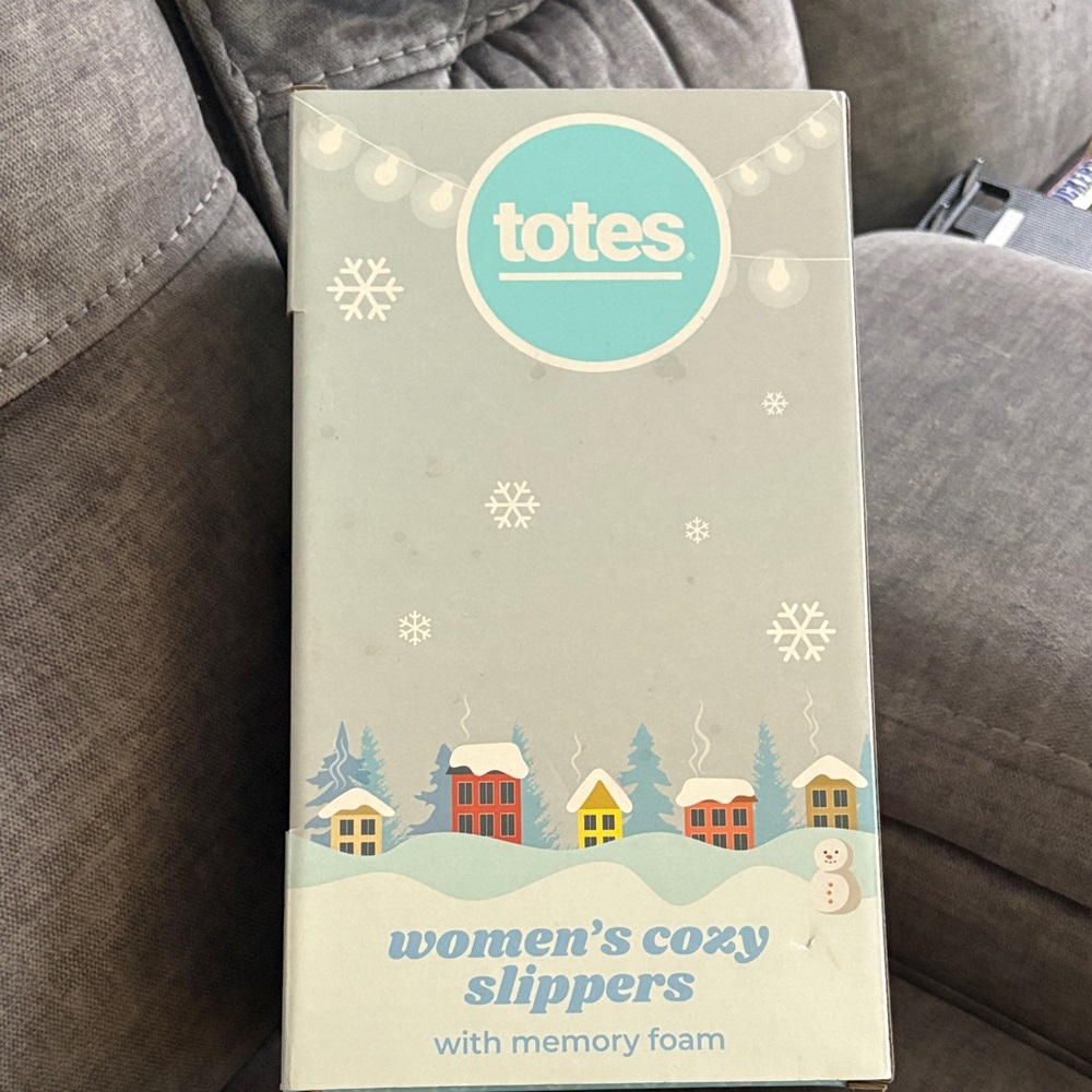 Totes Light Blue Cozy Slippers